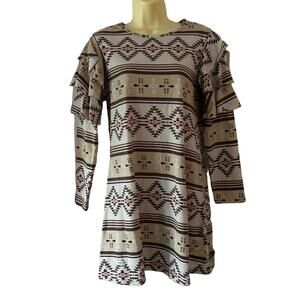 NWT Simply Southern Aztec Print Knit Dress Woman Size Small Mini Aline